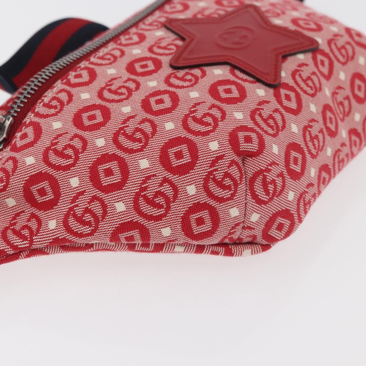 Gucci Children's Belt Printed Coated Canvas, Red, Canvas, Handbag