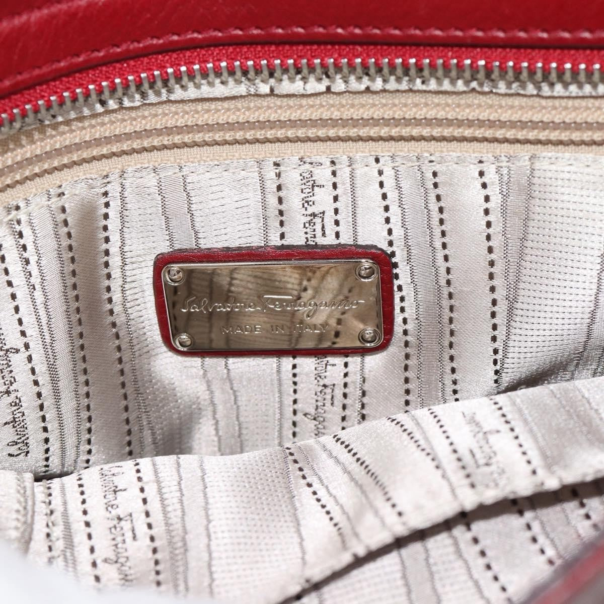 Salvatore Ferragamo Sofia Satchel Leather, Red, Leather, Handbag