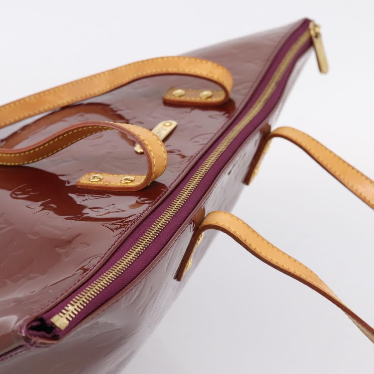 Louis Vuitton Bellevue Monogram Vernis, Purple, Patent Leather, Handbag