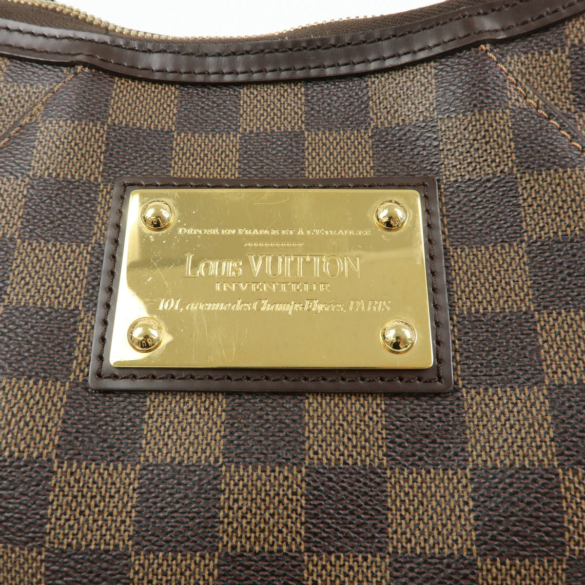 Louis Vuitton Thames Damier, Brown, Canvas, Handbag
