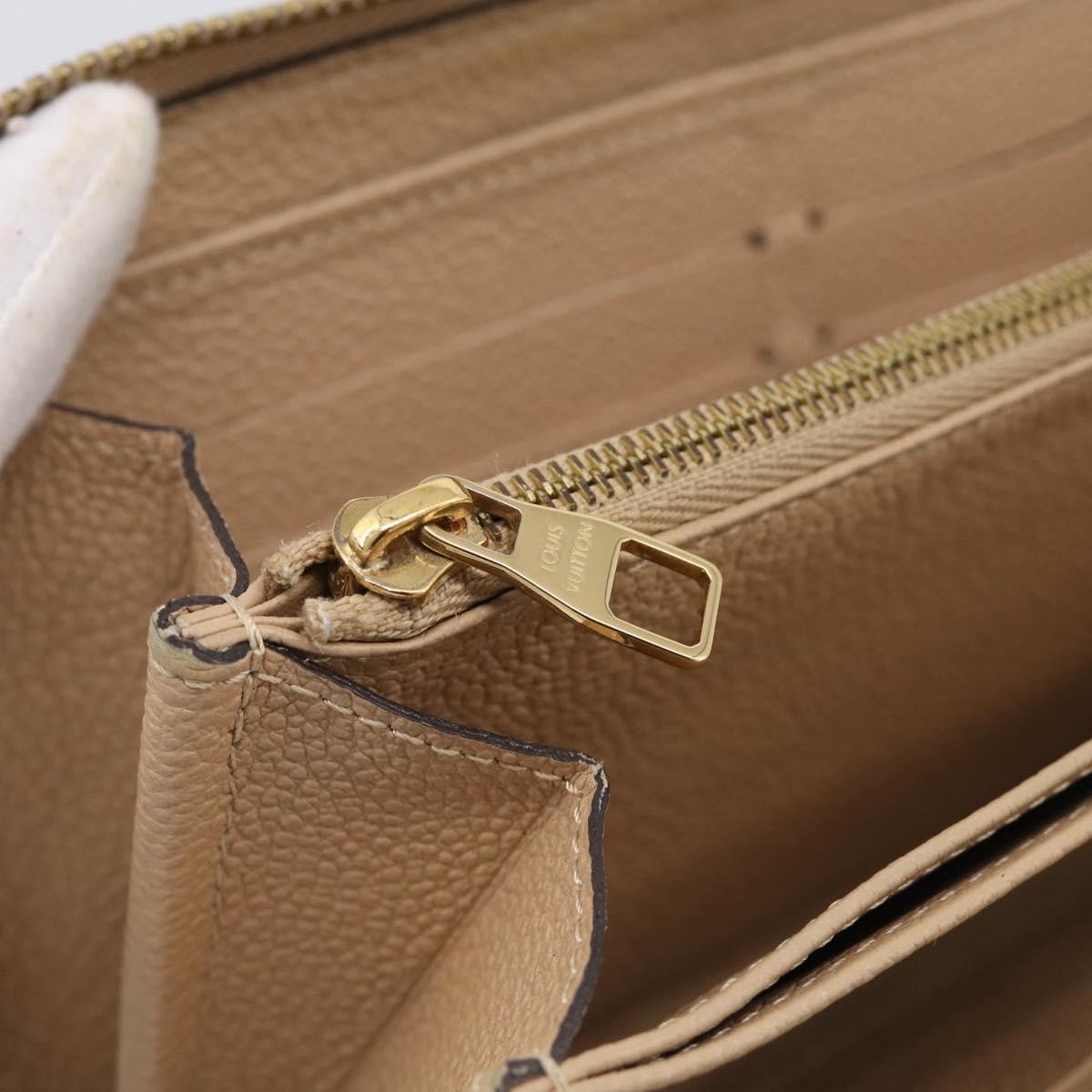 Louis Vuitton Zippy Monogram Empreinte Leather, Beige, Leather, Wallet