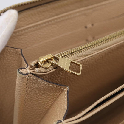 Louis Vuitton Zippy Monogram Empreinte Leather, Beige, Leather, Wallet