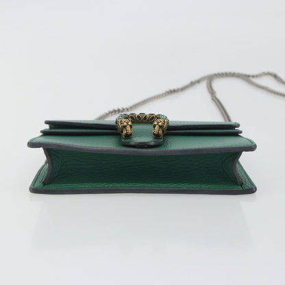 Gucci Dionysus Leather, Green, Leather, Shoulder Bag