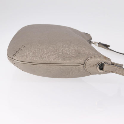 Fendi Selleria Leather, Silver, Leather, Crossbody Bag
