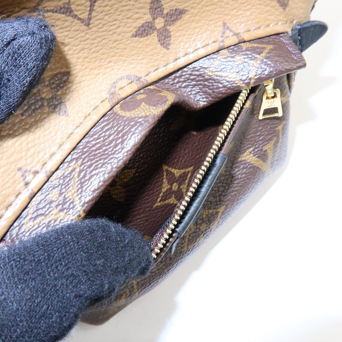 Louis Vuitton Palm Springs Reverse Monogram Canvas, Brown, Canvas, Backpack
