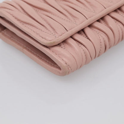 Miu Miu Matelasse Leather, Pink, Leather, Wallet