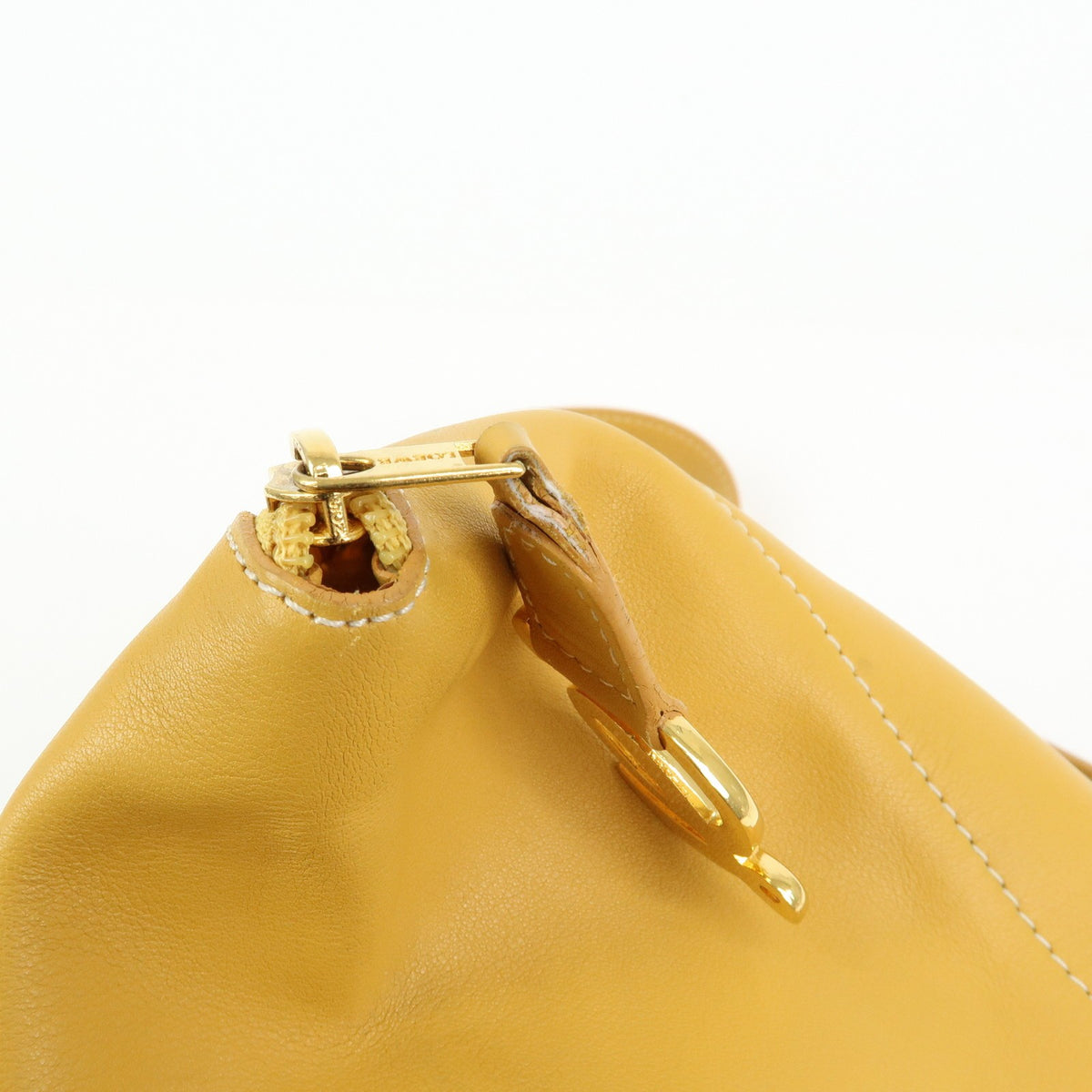 Loewe Anton Leather, Yellow, Leather, Backpack