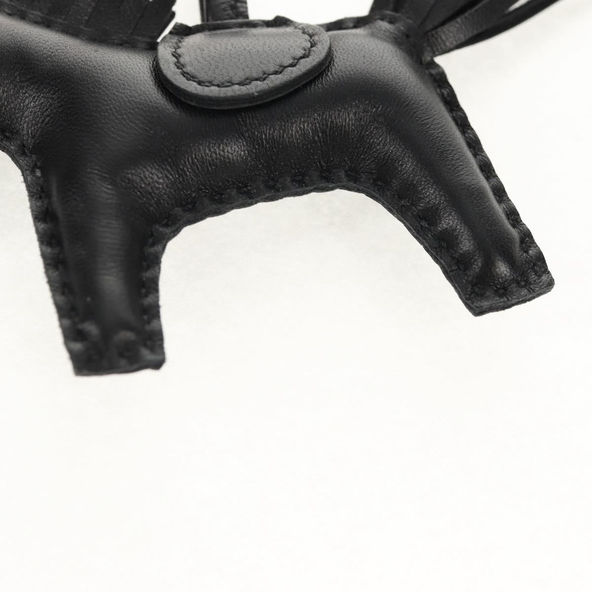 Hermes So Black GriGri Rodeo Bag Charm Leather, Black, Leather, Charm