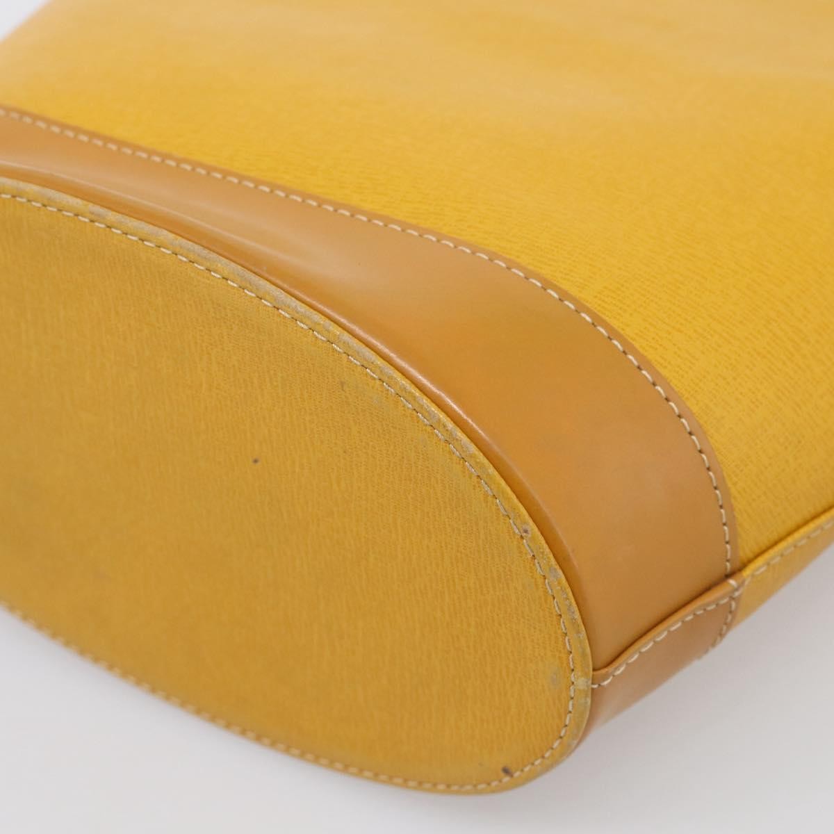 Burberry Handle Tote Leather, Yellow, Leather, Tote Bag