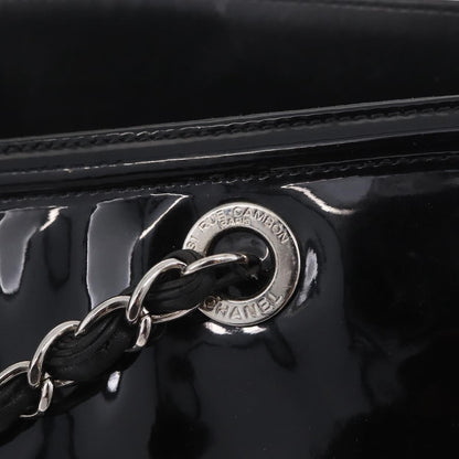 Chanel Lipstick Open Patent Vinyl, Black, Patent Leather, Tote Bag
