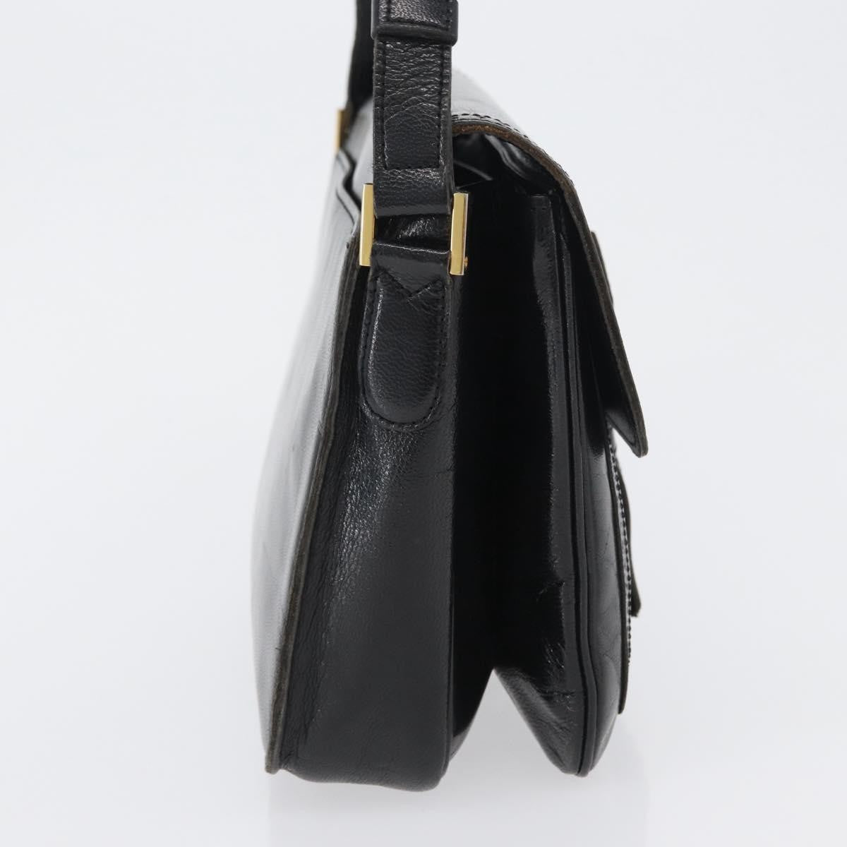 Saint Laurent Vintage Leather, Black, Leather, Shoulder Bag