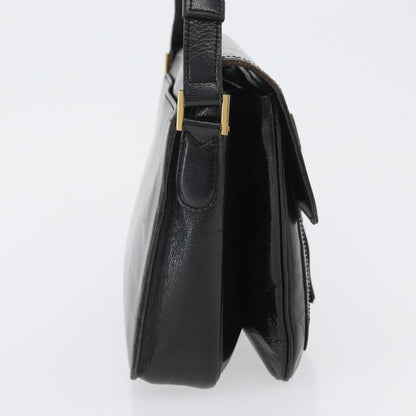 Saint Laurent Vintage Leather, Black, Leather, Shoulder Bag