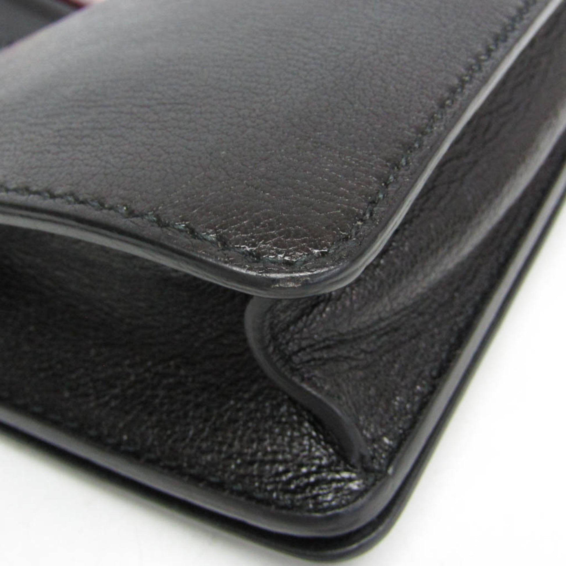 Christian Dior J'Adior Flap Leather, Black, Leather, Shoulder Bag
