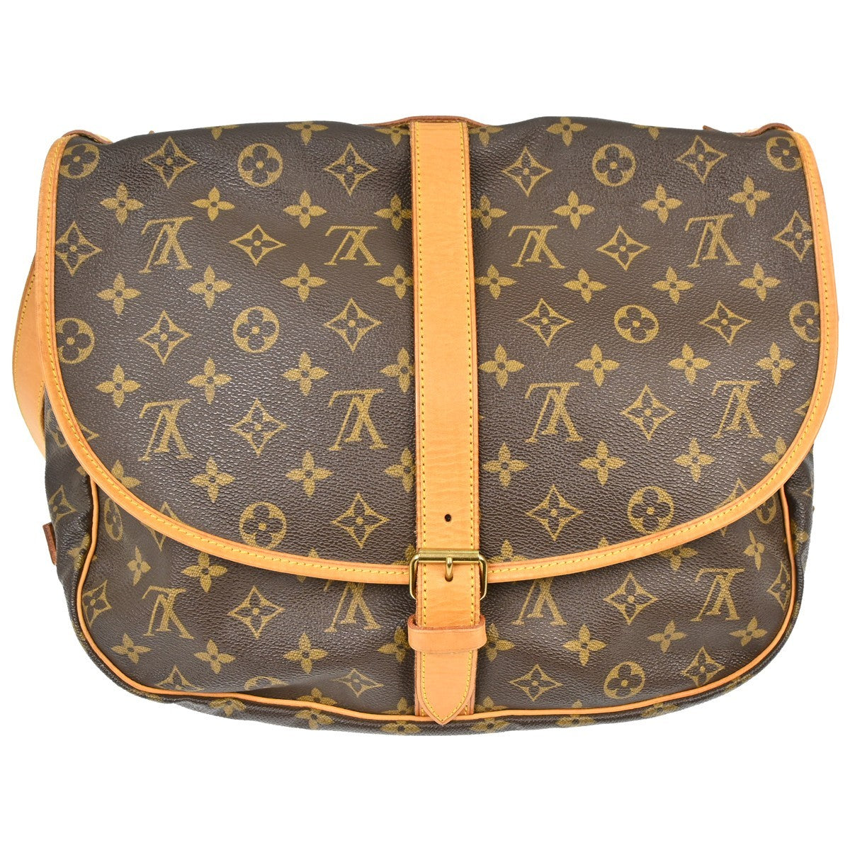 Louis Vuitton Saumur Monogram, Brown, Canvas, Shoulder Bag