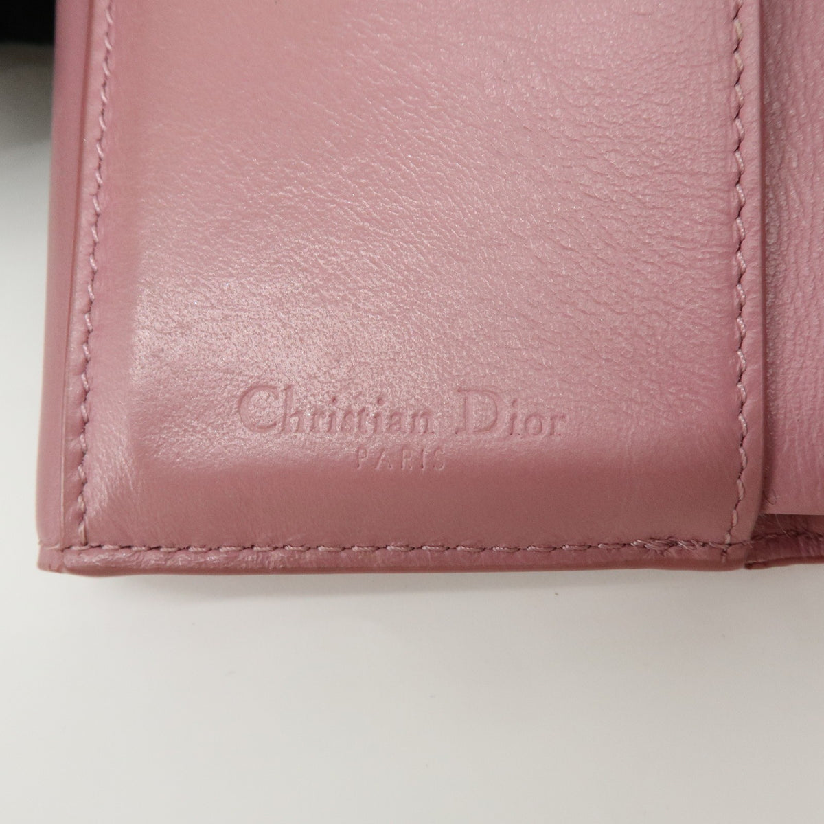 Christian Dior Lady Dior Cannage Quilt Leather, Pink, Patent Leather, Wallet