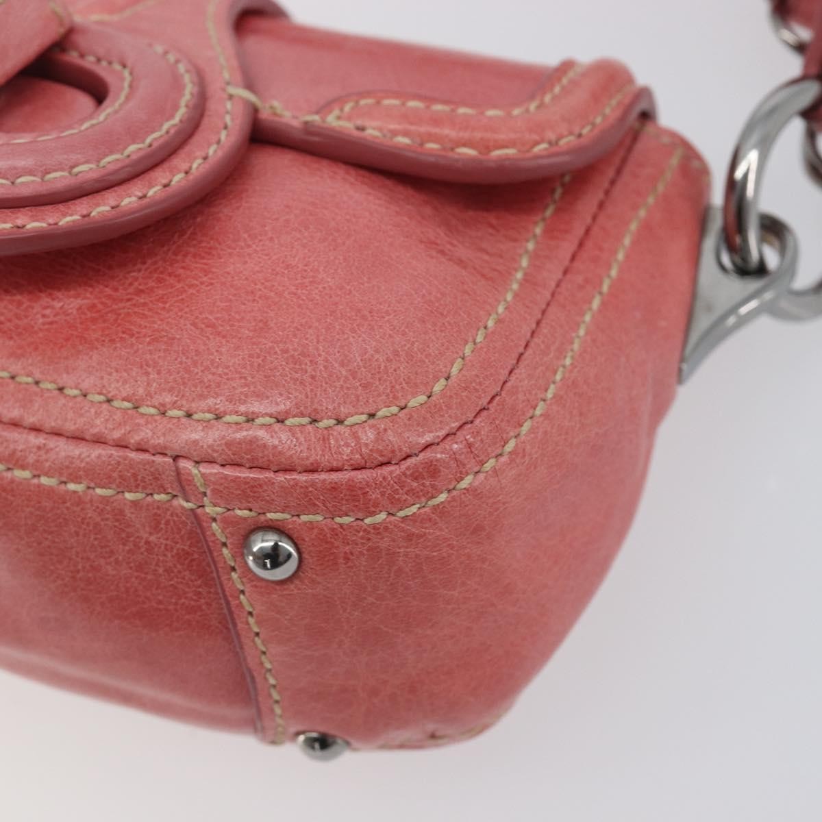Prada Turnlock Flap Soft Calf, Pink, Leather, Shoulder Bag