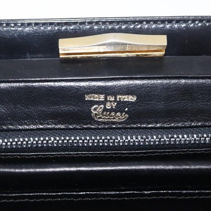Gucci Vintage Leather, Black, Leather, Tote Bag