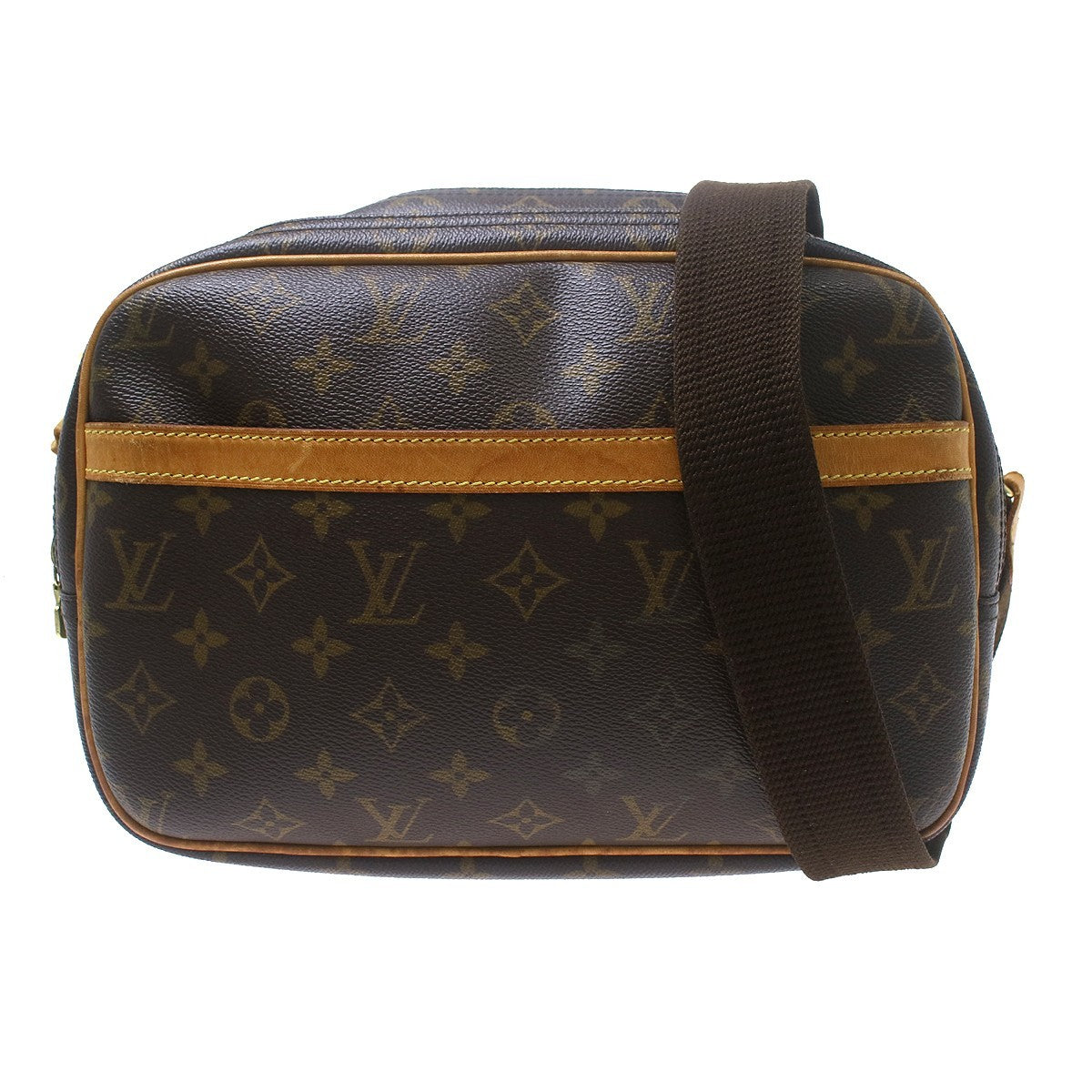 Louis Vuitton Reporter Monogram, Brown, Canvas, Shoulder Bag
