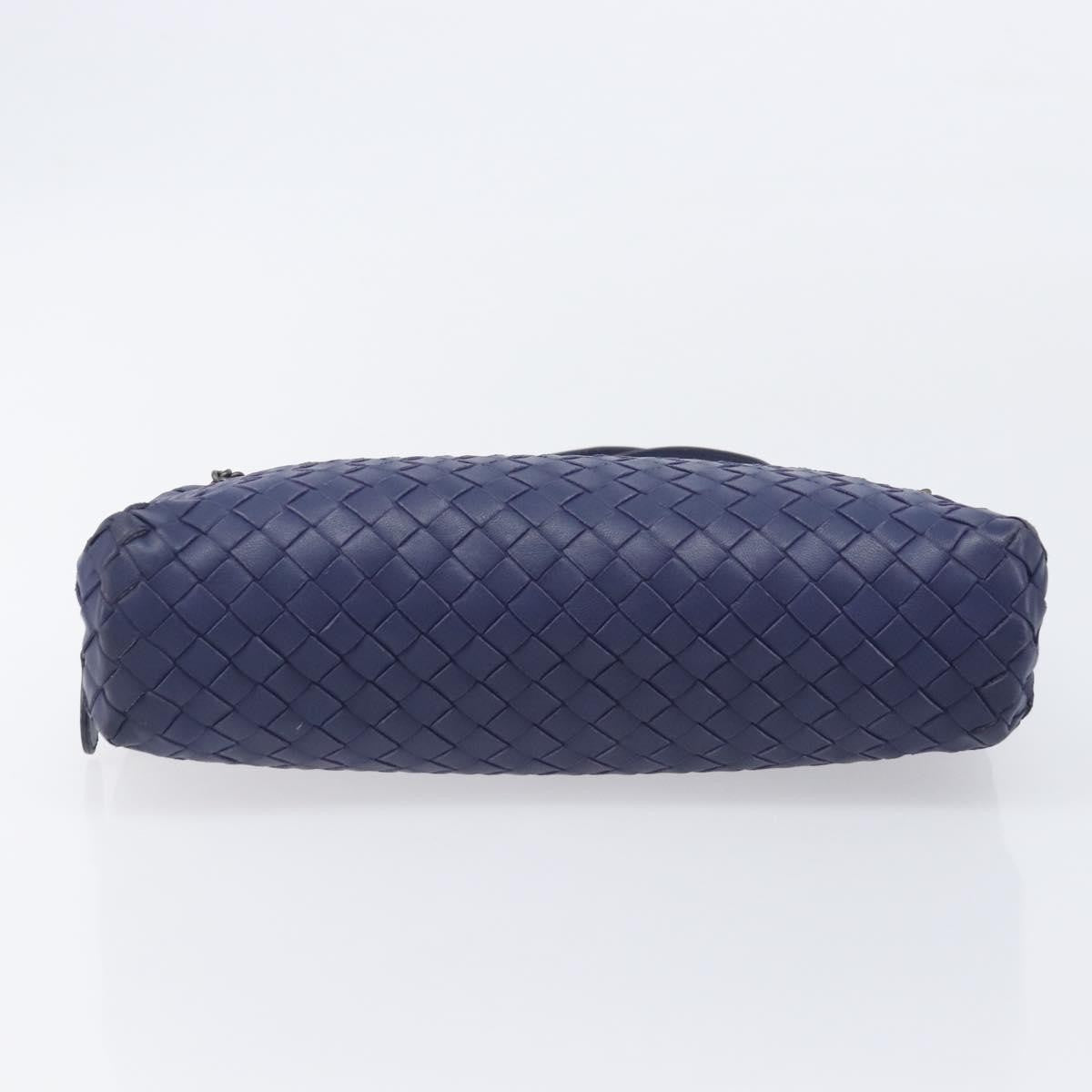 Bottega Veneta Compartment Chain Intrecciato Nappa, Blue, Leather, Shoulder Bag
