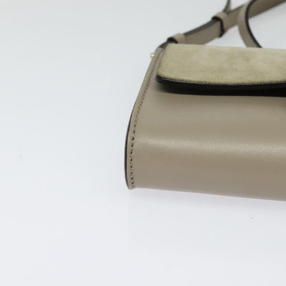 Chloe Faye Leather and Suede, Beige, Leather, Shoulder Bag