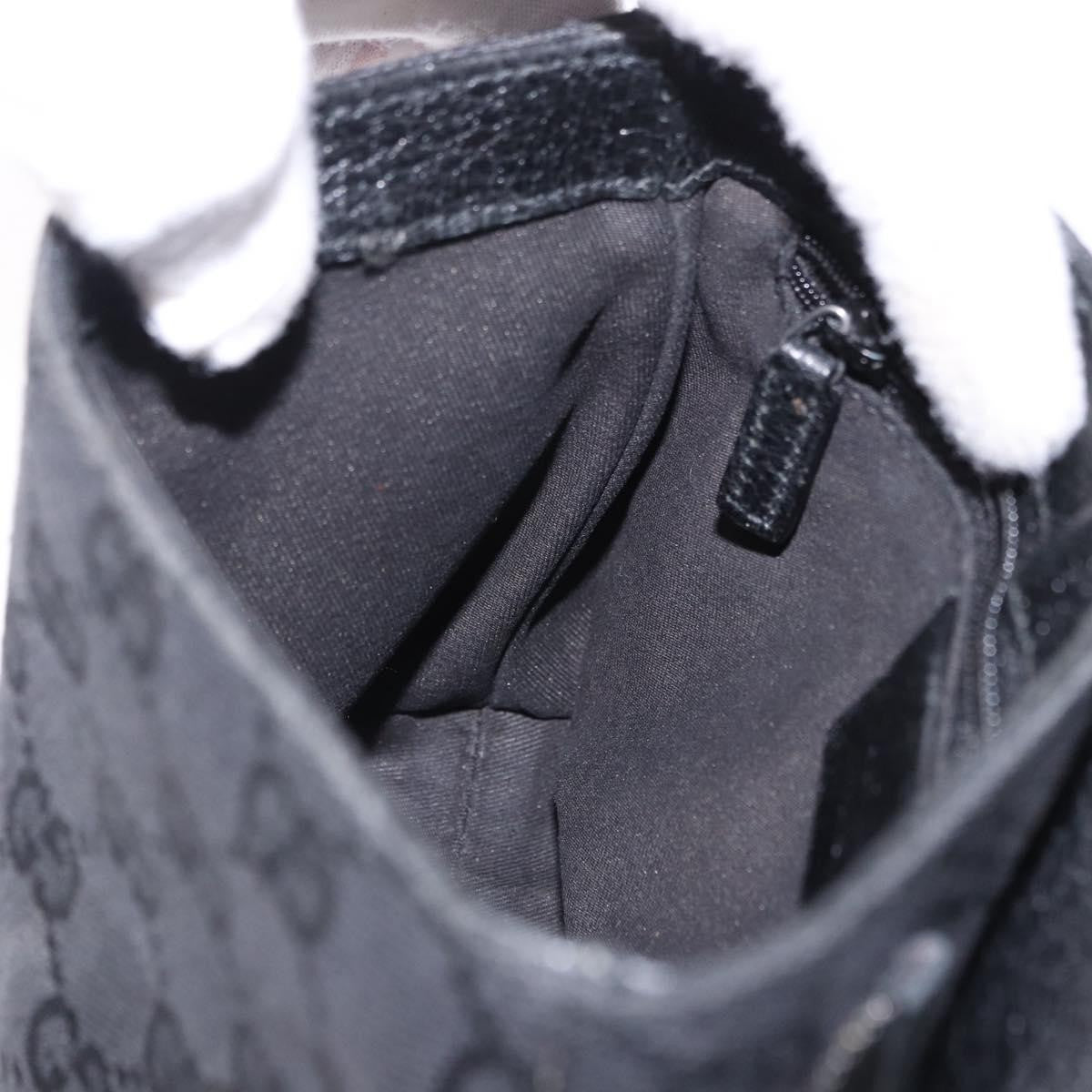 Gucci Buckle Waist GG Canvas and leather, Black, Canvas, Clutch