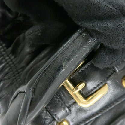Prada Gaufre Convertible Nappa Leather, Black, Leather, Tote Bag