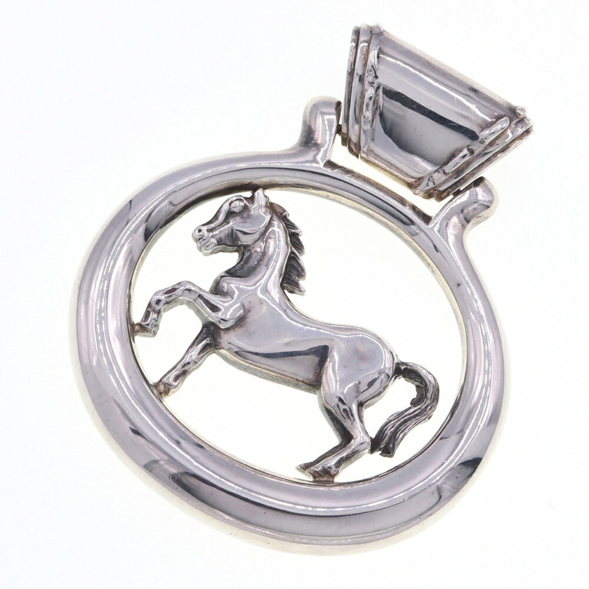 Hermès, Silver, Metal, pendant