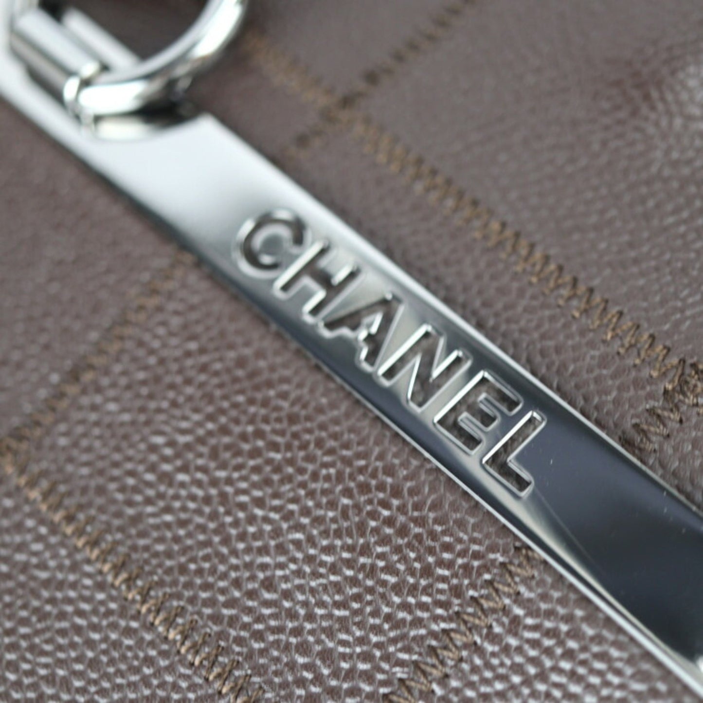 Chanel Chocolate bar, Brown, Leather, tote