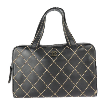 Chanel Bowling, Black, Leather, handbag