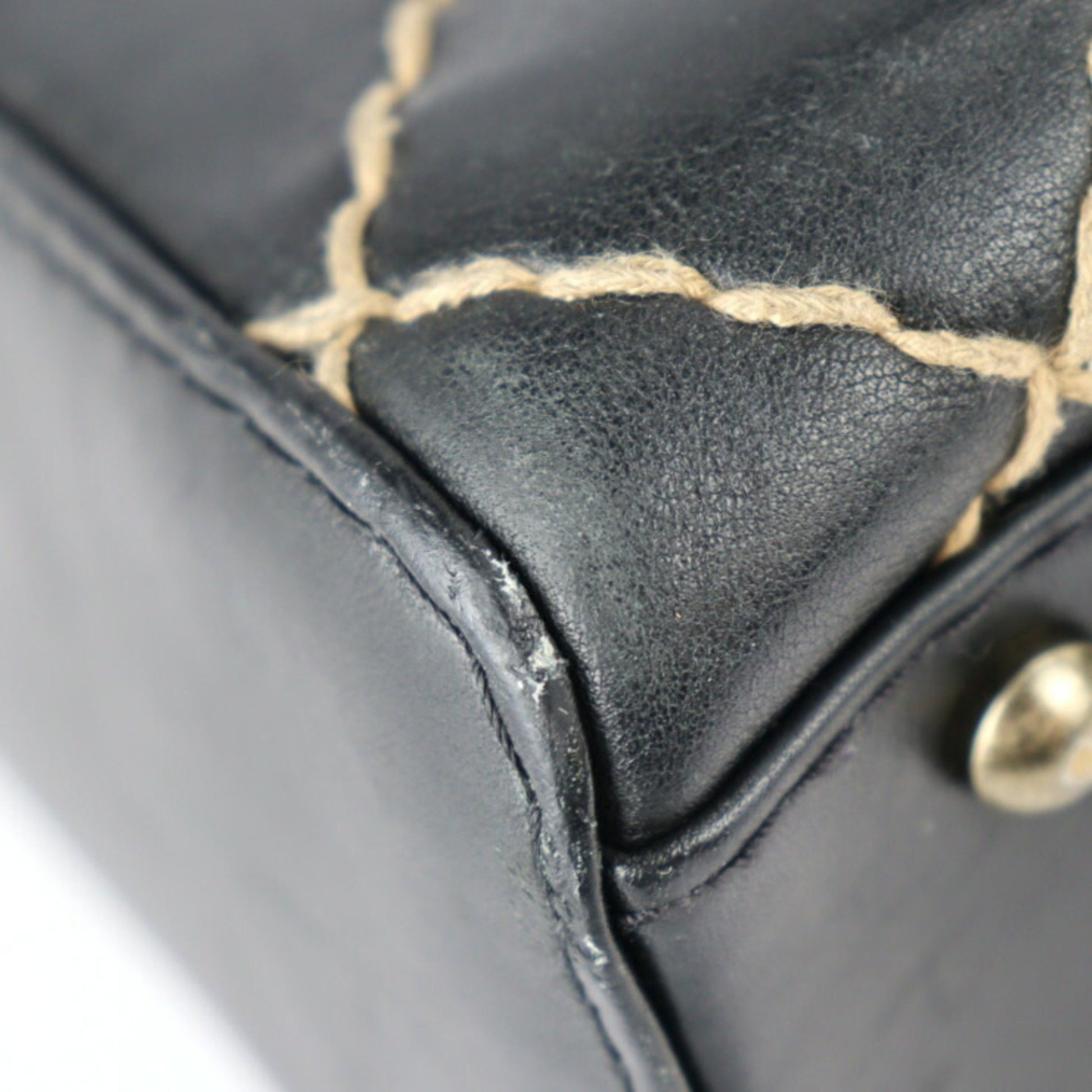 Chanel Bowling, Black, Leather, handbag