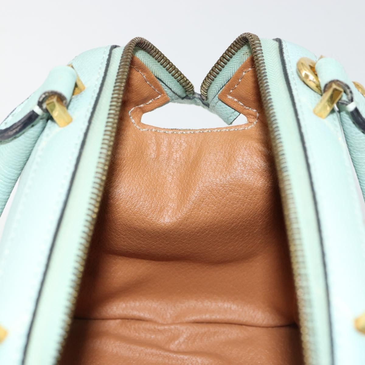 Celine Vintage Leather, Blue, Leather, Handbag