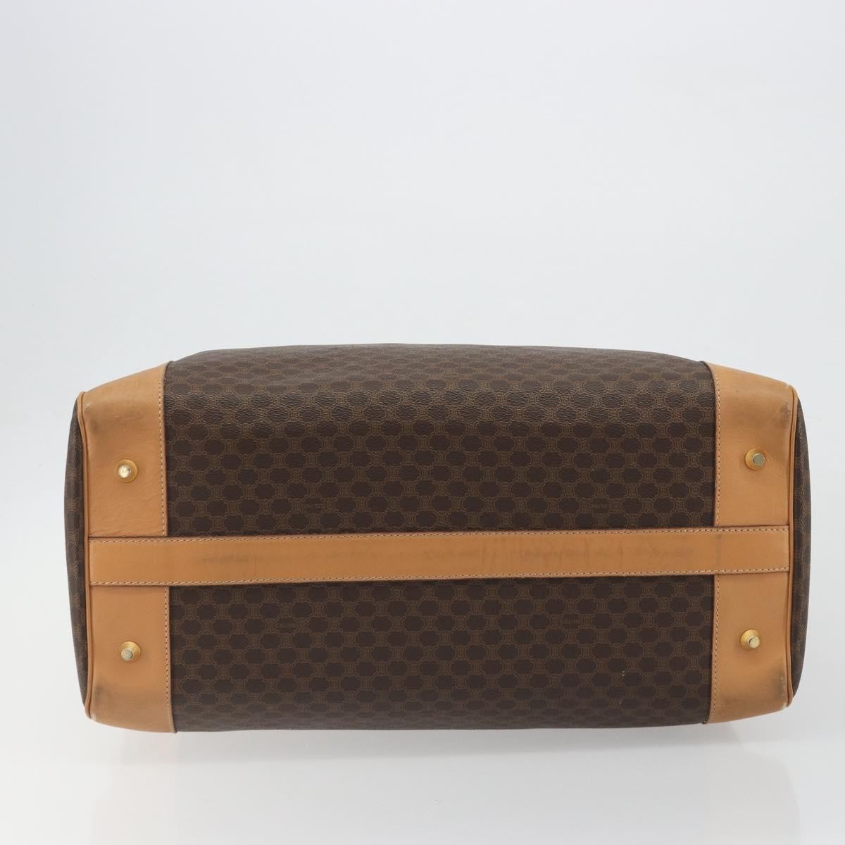 Celine Boston C Macadam Canvas, Brown, Canvas, Handbag