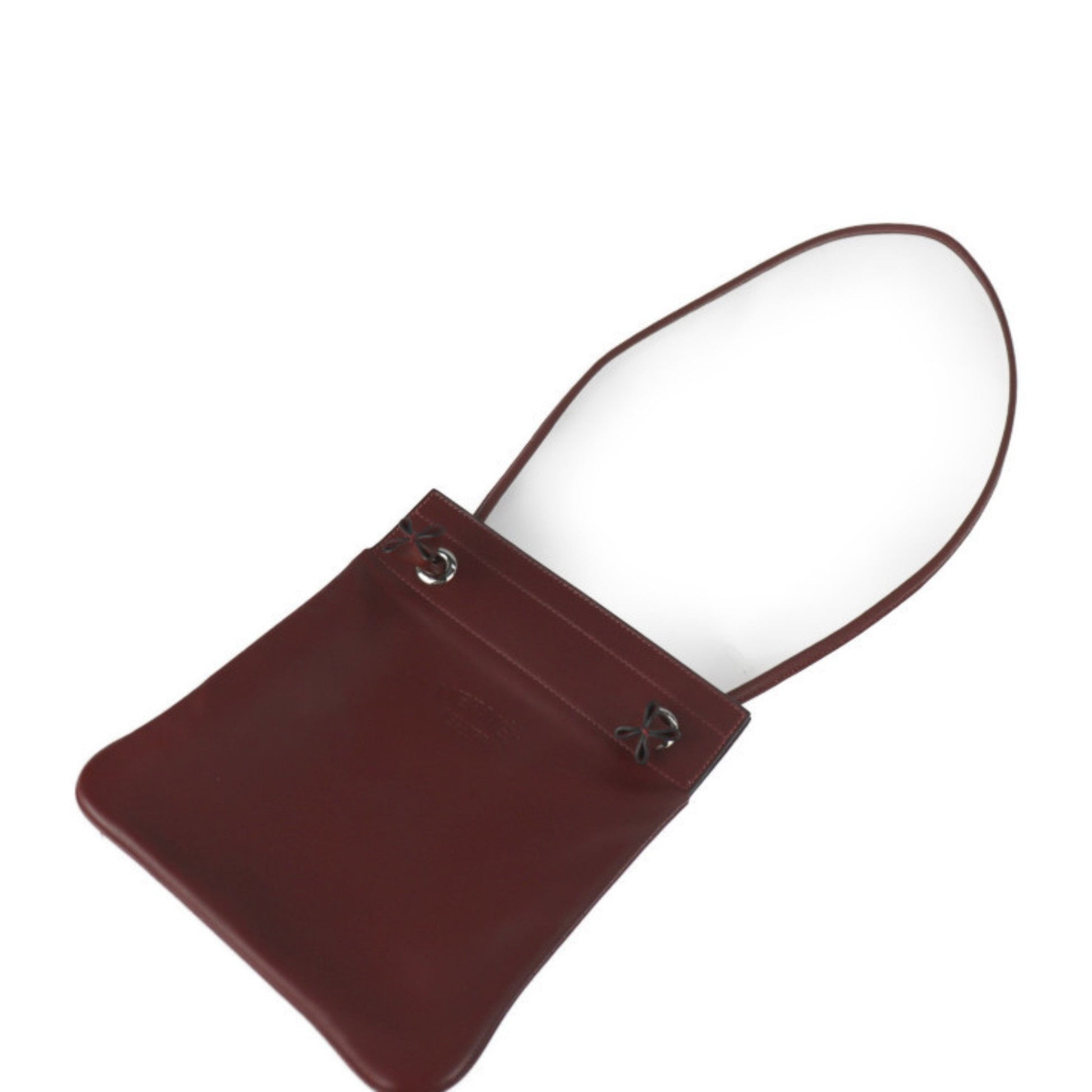 Hermès Aline, Burgundy, Leather, clutch