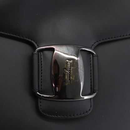 Salvatore Ferragamo Vara Leather, Black, Leather, Shoulder Bag