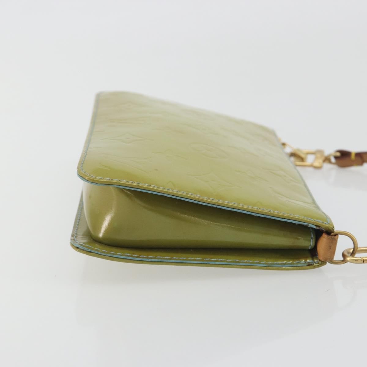 Louis Vuitton Lexington Pochette Monogram Vernis, Green, Patent Leather, Clutch