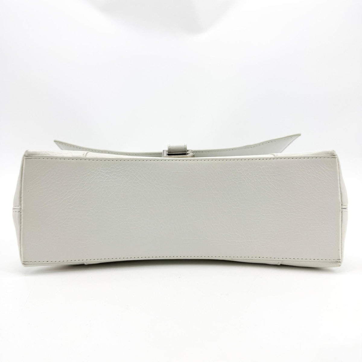 Balenciaga Downtown S Chain-Handle Leather, White, Leather, Shoulder Bag