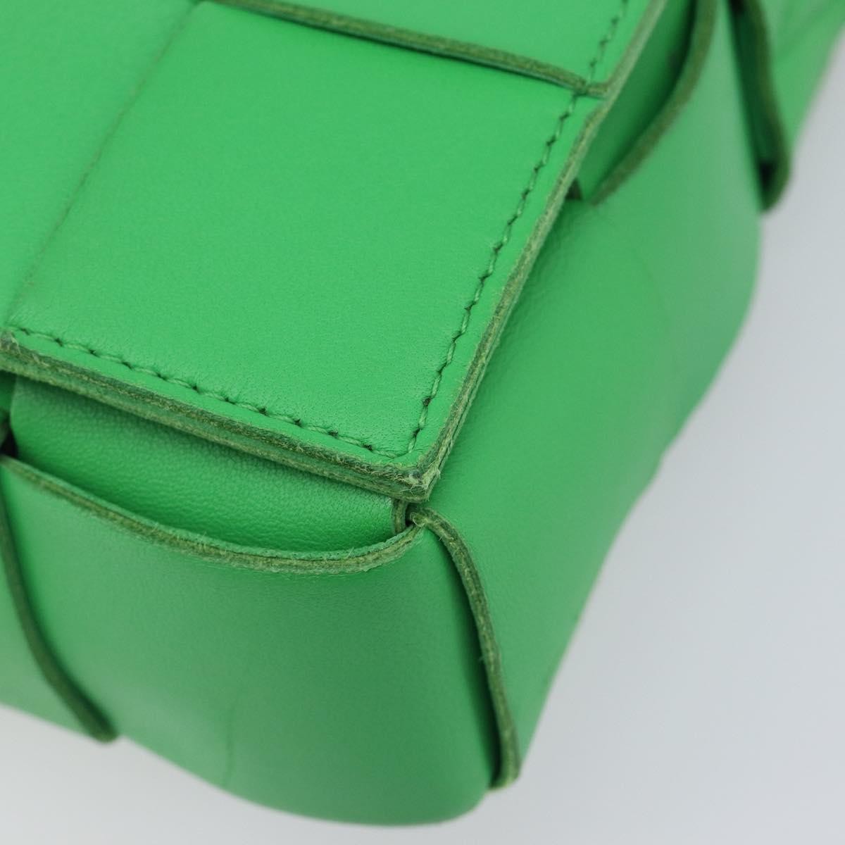 Bottega Veneta Cassette Maxi Intrecciato Leather, Green, Leather, Crossbody Bag