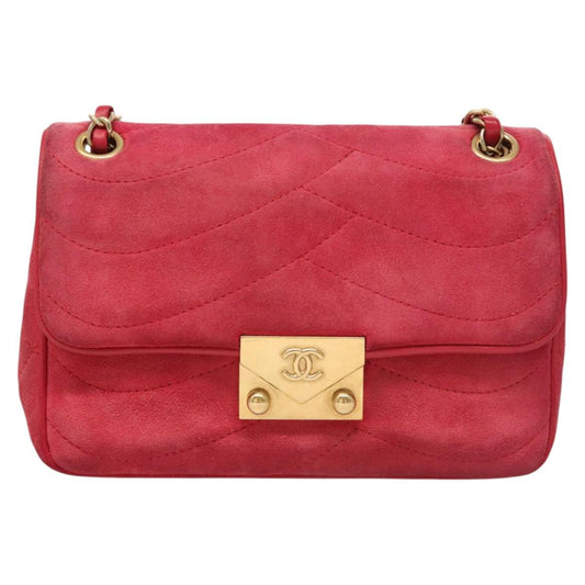 Chanel Pagoda Flap Bag Suede and Lambskin, PINK, SUEDE, Shoulder bag