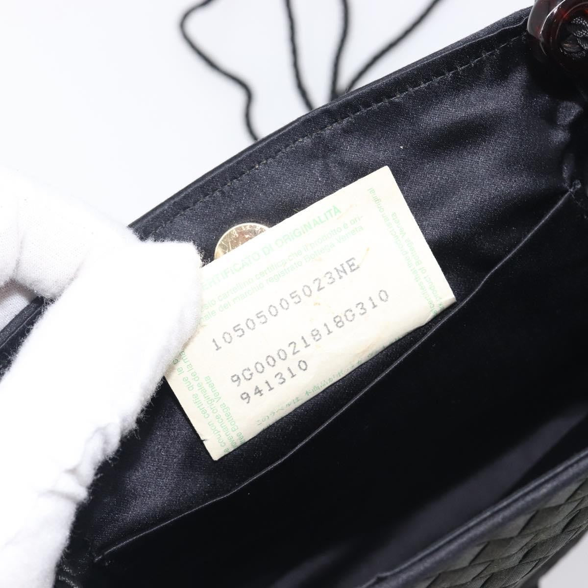 Bottega Veneta Vintage Intrecciato Hobo Nylon, Black, Nylon, Shoulder Bag