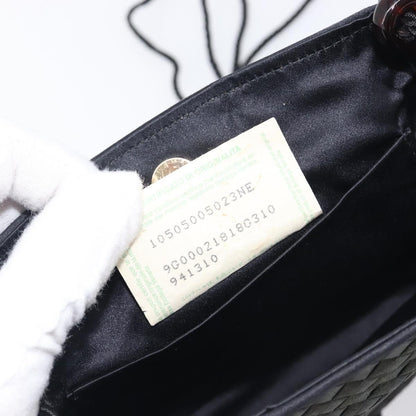 Bottega Veneta Vintage Intrecciato Hobo Nylon, Black, Nylon, Shoulder Bag