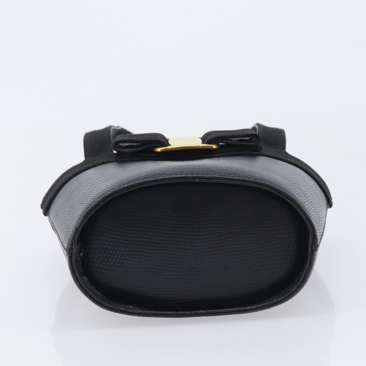 Salvatore Ferragamo Vara Bow Leather, Black, Leather, Crossbody Bag