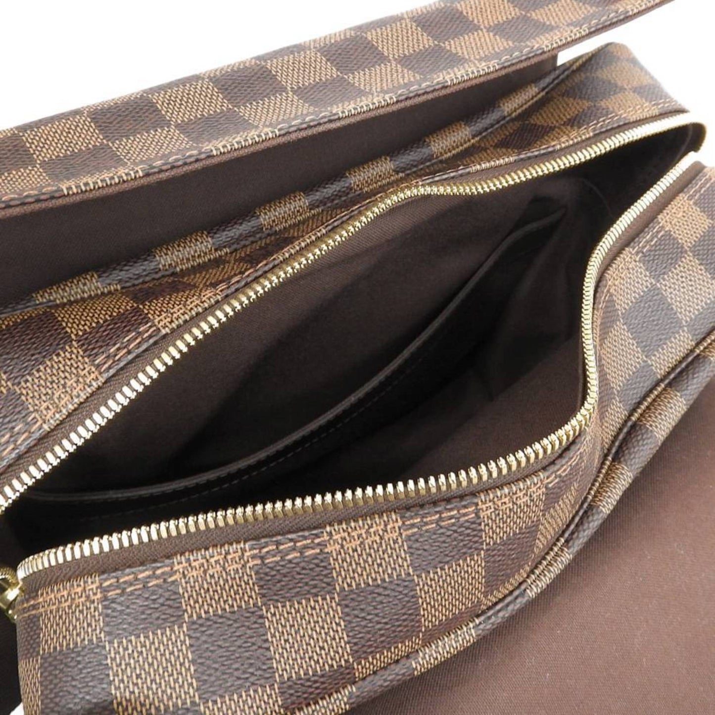 Louis Vuitton Naviglio, Brown, Canvas, shoulder