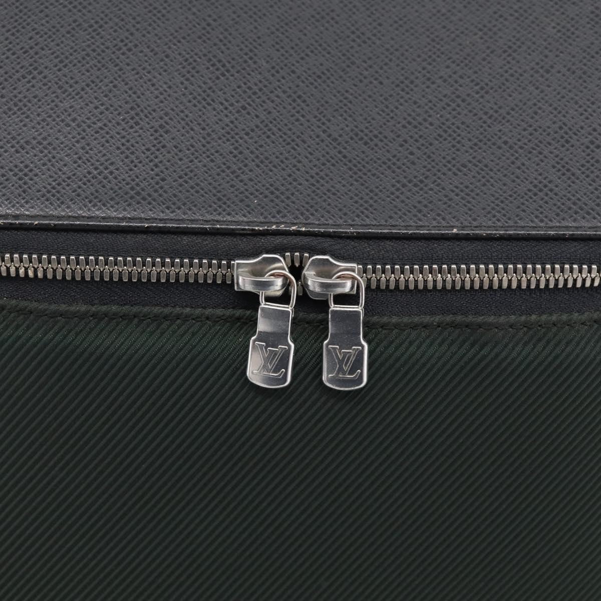 Louis Vuitton Taimyr Messenger Taiga Leather and Canvas, Gray, Leather, Handbag