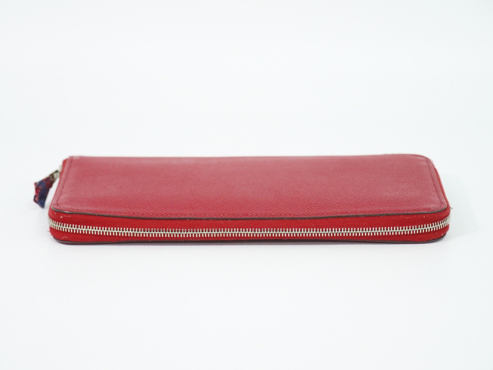 Hermes Azap Zip Around Silk'in Epsom, Red, Leather, Wallet