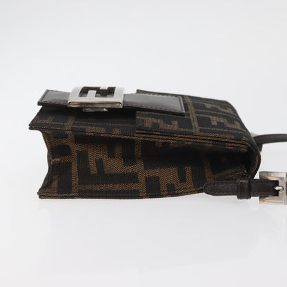 Fendi Baguette Zucca Canvas, Brown, Canvas, Handbag