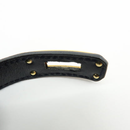 Hermes Kelly Double Tour Leather, Black, Leather, Bracelet