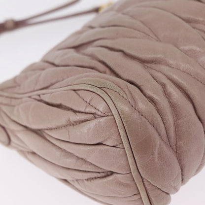 Miu Miu Shoulder Matelasse Leather, Pink, Leather, Shoulder Bag