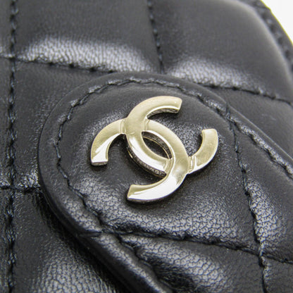 Chanel Name Tag Quilted Leather, Black, Leather, Charm