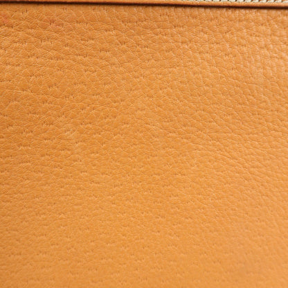 Salvatore Ferragamo Gancini Top Handle Leather, Orange, Leather, Handbag