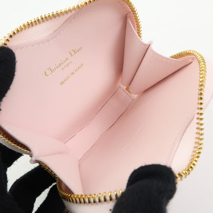 Christian Dior DiorAmour Caro Heart Pouch with Chain Cannage Quilt Calfskin, Pink, Leather, Clutch